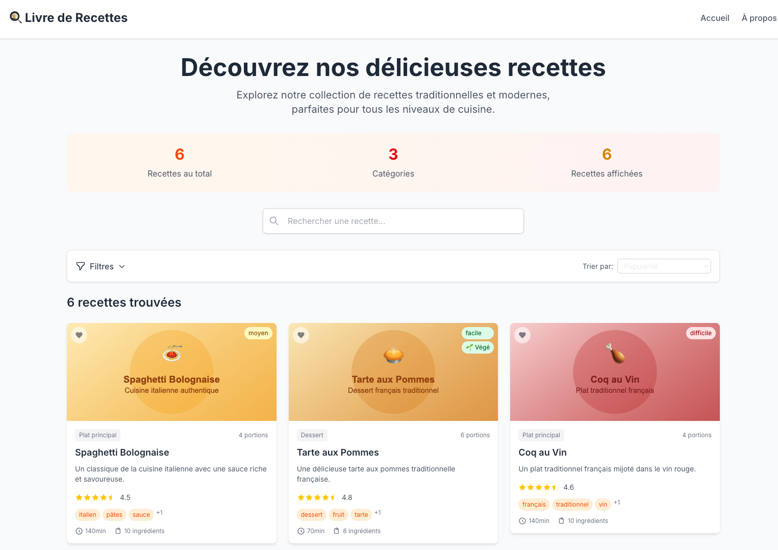 Livre de Recettes